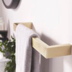 Eridge 450mm Dry Electric Towel Rail - Brushed Brass