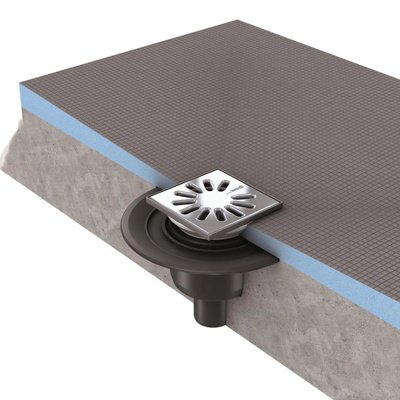 Wedi DN50 Waste Trap With Square Grid
