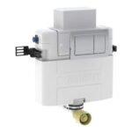 Geberit Alpha Concealed Cistern 120mm with Alpha01 Square Flush Plate Installation Height 820mm