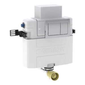 Geberit Alpha Concealed Cistern 120mm with Alpha01 Square Flush Plate Installation Height 820mm