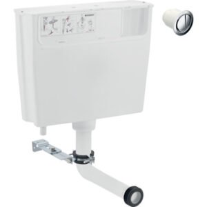 Geberit Low Height Concealed Cistern with Type 01 Push Button - Gloss Chrome