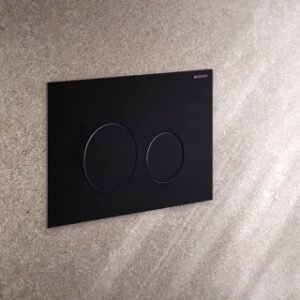 Geberit Sigma40 Dual Flush Round Plate Matt Black