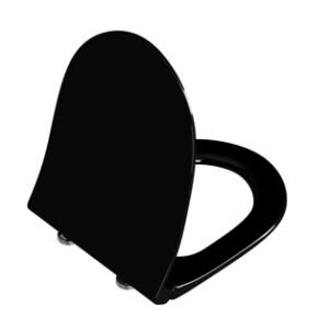 VitrA Sento Slim Soft Close Seat - Glossy Black
