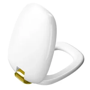 VitrA Plural Soft Close Seat with Gold Hinge - White