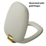 VitrA Plural Soft Close Seat with Chrome Hinge - Matt Taupe