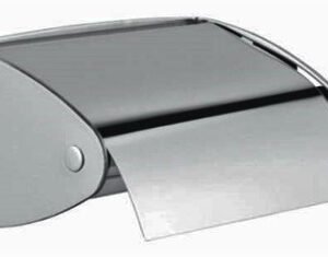Base Brushed Stainless Steel Single Flap Toilet Roll Holder