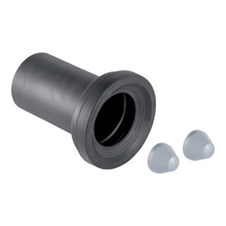 Geberit Straight Connector with Sleeve and Cover Caps - single