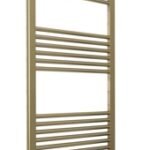 Bayham Electric 1200 x 500mm Straight Towel Rail - Brushed Brass (The Tunbridge Wells Brassware Co.)