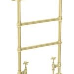 The Pantiles 966 x 673mm Towel Rail - Brushed Brass By The Tunbridge Wells Brassware Co.