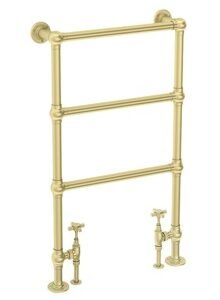 The Pantiles 966 x 673mm Towel Rail - Brushed Brass By The Tunbridge Wells Brassware Co.