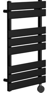 Southborough Electric Pre-Fill 800 x 500mm Towel Rail - Matt Black (Tunbridge Wells Brassware)
