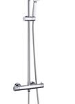 Bidborough Round Thermostatic Shower Valve with Knurling Push Button & Kit - Chrome