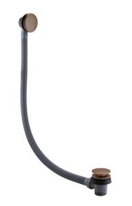 Easy Clean Bath Push Button Waste and Overflow - Dark Brushed Bronze