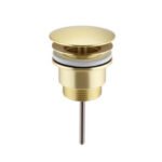 Free Flow Basin Waste Large Cap - Matt Brushed Brass