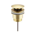 Push Button Basin Waste Large Cap - Matt Brushed Brass