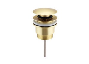 Push Button Basin Waste Large Cap - Matt Brushed Brass
