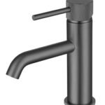Tudeley Basin Mixer - Gunmetal Grey with Knurled Handle (incl. waste)