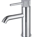 Tudeley Basin Mixer - Chrome with Knurled Handle (incl. waste)