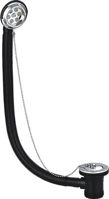 Bath Retainer Waste Plug and Chain - Chrome