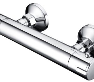 Bewl Round Thermostatic Bar Valve - Chrome