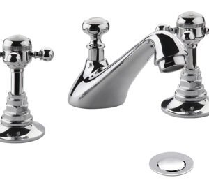 The Pantiles 3TH Basin Mixer - Chrome
