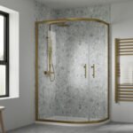 Artesan Hapi6 v2 1200 x 900mm Double Door Quadrant - Brushed Brass