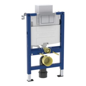 Geberit Duofix Frame 820mm with Alpha Cistern and Alpha01 Square Flush Plate