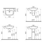 VitrA S20 Basin 550mm - 2TH