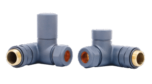 Minimalist Dual Fuel Corner Radiator Valve - Anthracite (Pair)