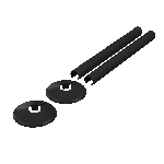 Retro Fit Pipe Sleeve Set 200mm x 18mm - Black (The Tunbridge Wells Brassware Co.)