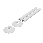 Retro Fit Pipe Sleeve Set 200mm x 18mm - Antique Copper (The Tunbridge Wells Brassware Co.)