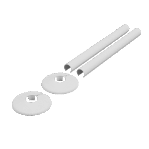 Retro Fit Pipe Sleeve Set 200mm x 18mm - Antique Copper (The Tunbridge Wells Brassware Co.)