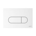 740-2200 Loop Round Dual Flush Plate - Gloss White