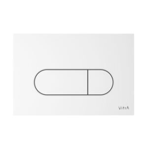 740-2200 Loop Round Dual Flush Plate - Gloss White