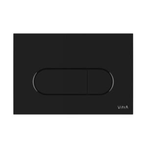 740-2250 Loop Round Dual Flush Plate - Glossy Black