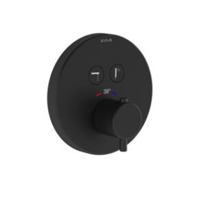 VitrA Aquacontrol Concealed Thermostatic Bath Mixer 2 Way Valve (Exposed Part) - Matt Black