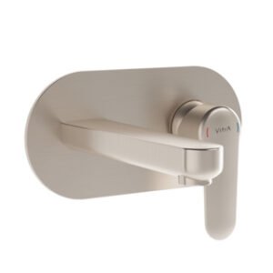 VitrA Root Round Built-In Basin Mixer Exposed Part Only - Brushed Nickel