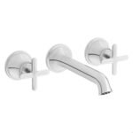VitrA Origin Classic Wall Mounted 3TH Basin Mixer (Exposed Part Only) - Chrome