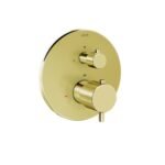 VitrA Root Round Built-In Thermostatic Bath/Shower Mixer (Exposed Part Only)- Soft Gold