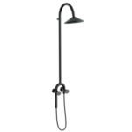VitrA Liquid Thermostatic Shower Column with Magnetic Hand Shower- Gloss Black