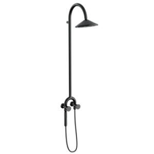 VitrA Liquid Thermostatic Shower Column with Magnetic Hand Shower- Gloss Black