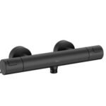 Roca T-500 Wall Mounted Thermostatic Shower Mixer - Matt Black