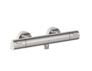 Roca T-500 Wall Mounted Thermostatic Shower Mixer - Stainless Steel