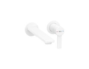 Roca New Targa Wall Mounted Basin Mixer - Matt White (exc built-in body)