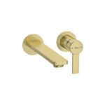 Roca New Targa Wall Mounted Basin Mixer - Brushed Brass (exc built-in body)