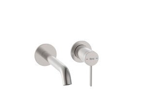 Roca Ona Wall Mounted Basin Mixer - Stainless Steel (exc built-in body)