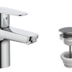 Roca Victoria Plus Smooth Body Basin Mixer - Chrome (incl. click clack waste)