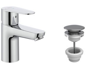 Roca Victoria Plus Smooth Body Basin Mixer - Chrome (incl. click clack waste)