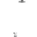 Burlington Avon Single Function Valve with 12'' Shower Head - Chrome/White