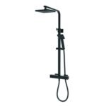 Aqualisa AQ Square Shower Column with Cool Touch for HP/Combi use - Matt Black